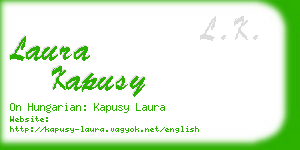 laura kapusy business card